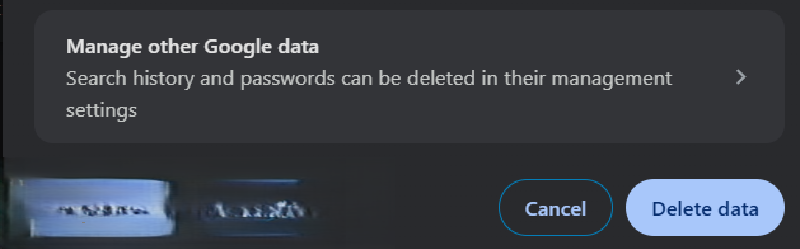 Delete data
